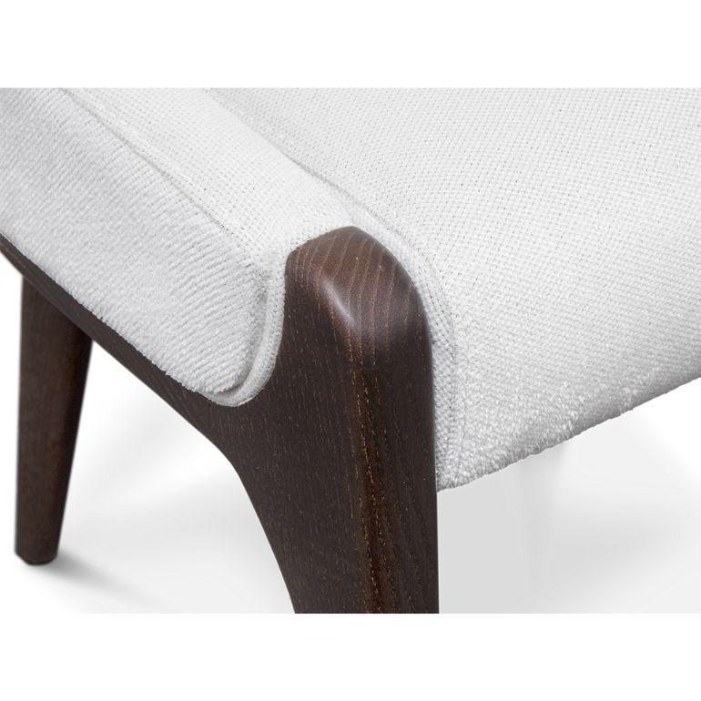 Contemporary Modern Moka White Vellutino Dining Chair by Caffe Latte In New Condition For Sale In New York, NY