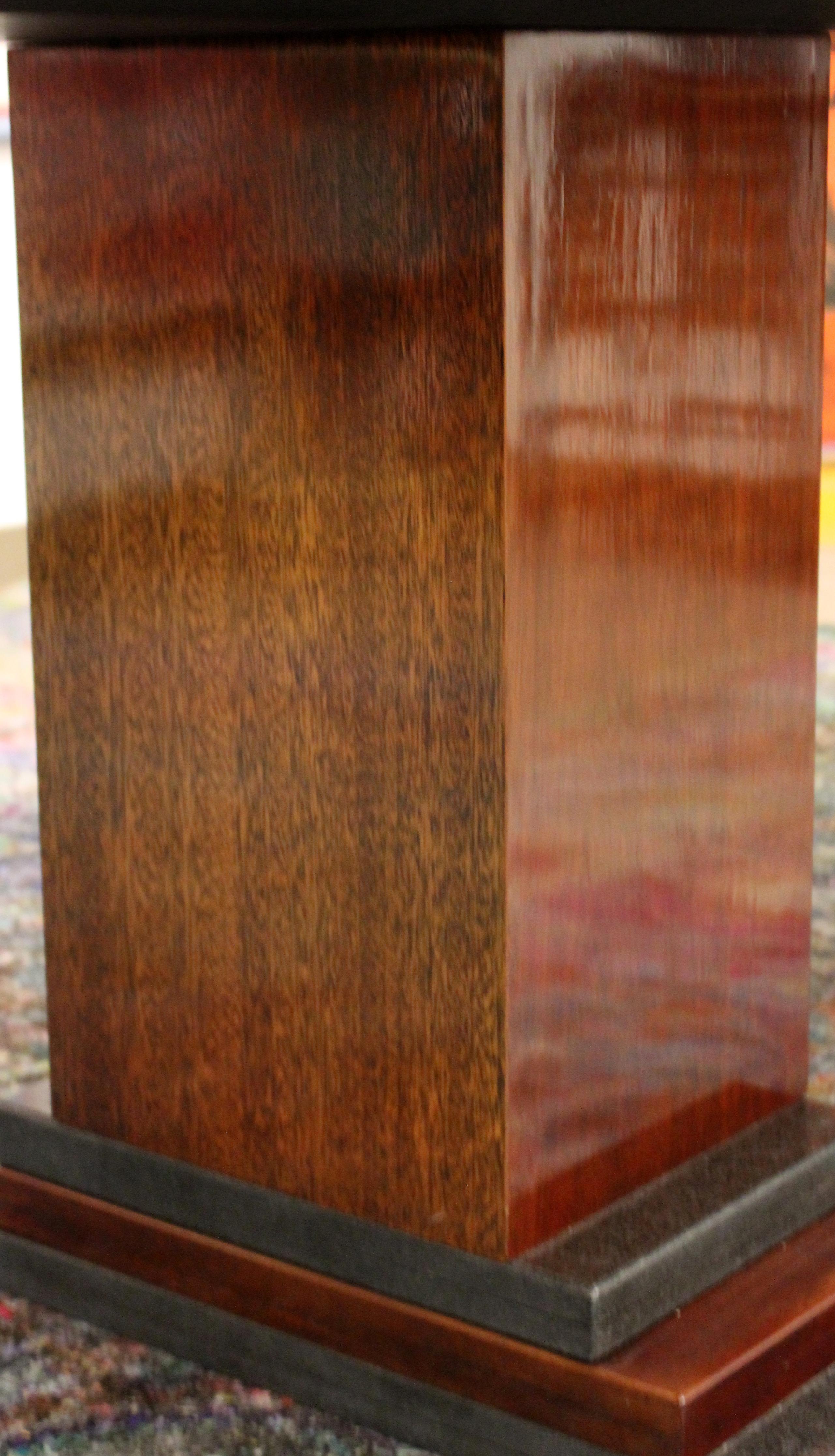 Contemporary Modern Monumental Rosewood Granite Glass Dining Conference Table 2