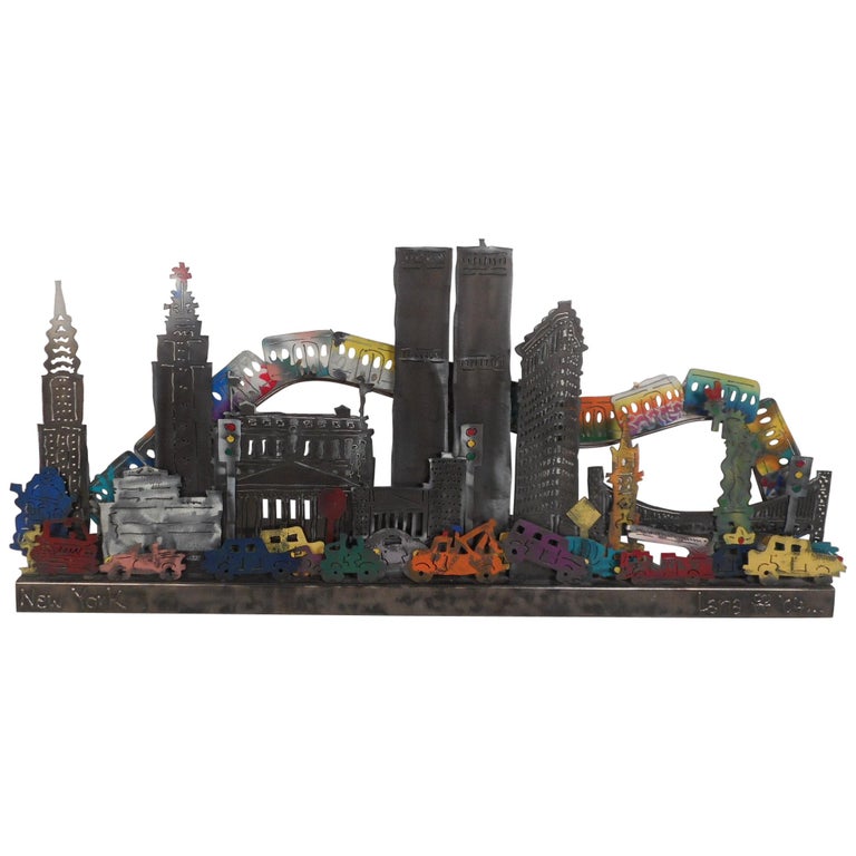 Contemporary Modern New York City Three Dimensional Metal Wall Art at