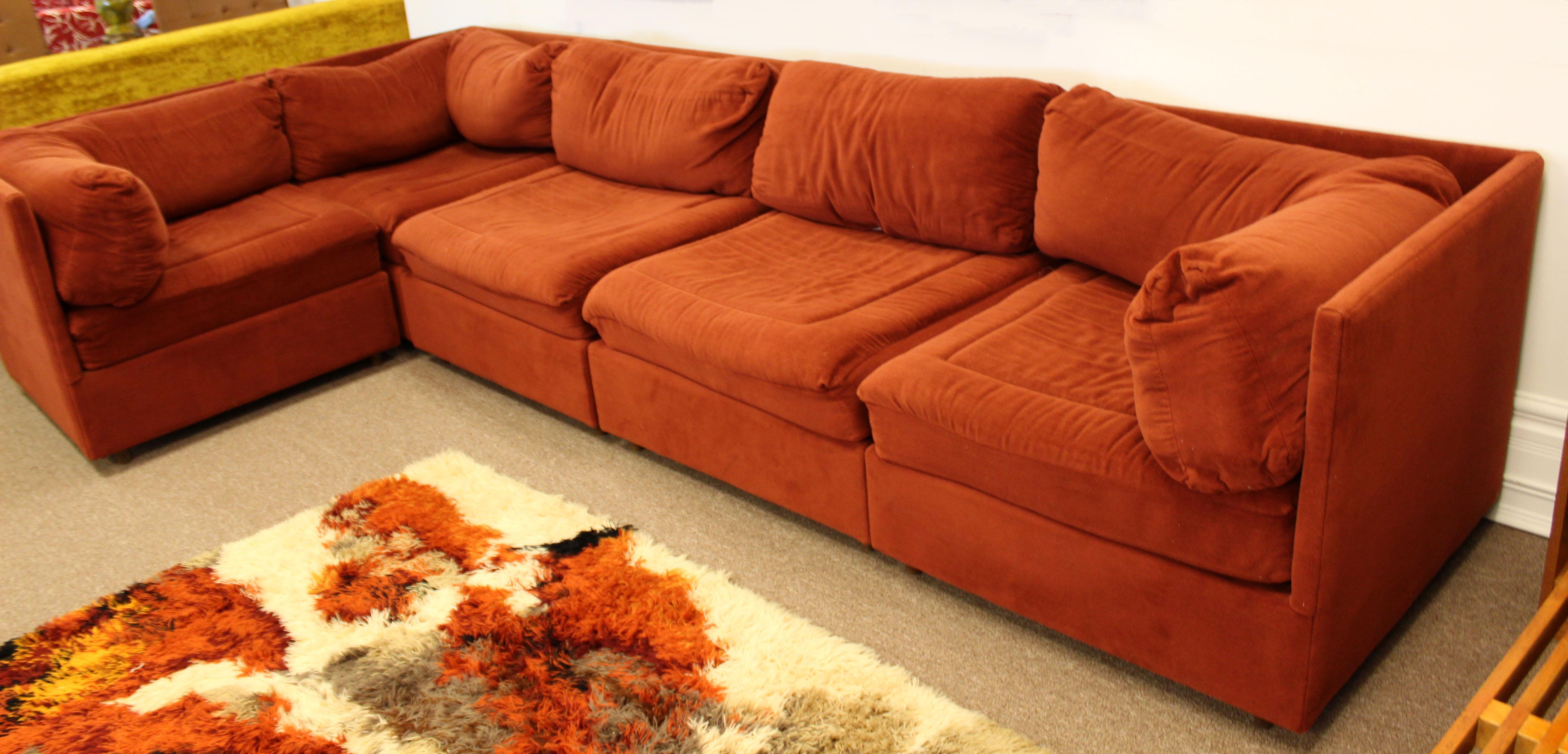 rust orange sectional