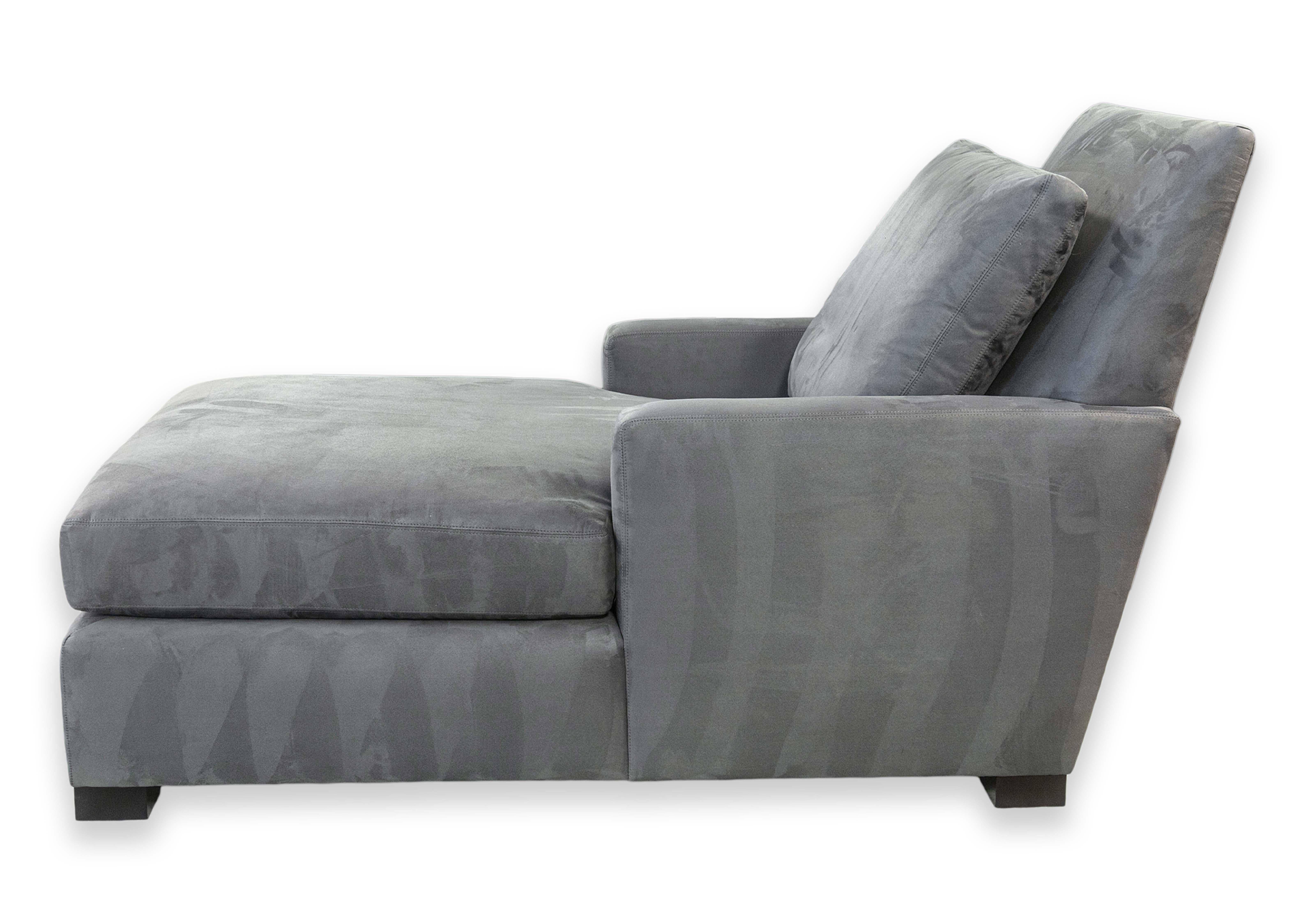 Contemporain Moderne Surdimensionné Gris Chaise Lounge Canapé Chaise Fauteuil en vente 4