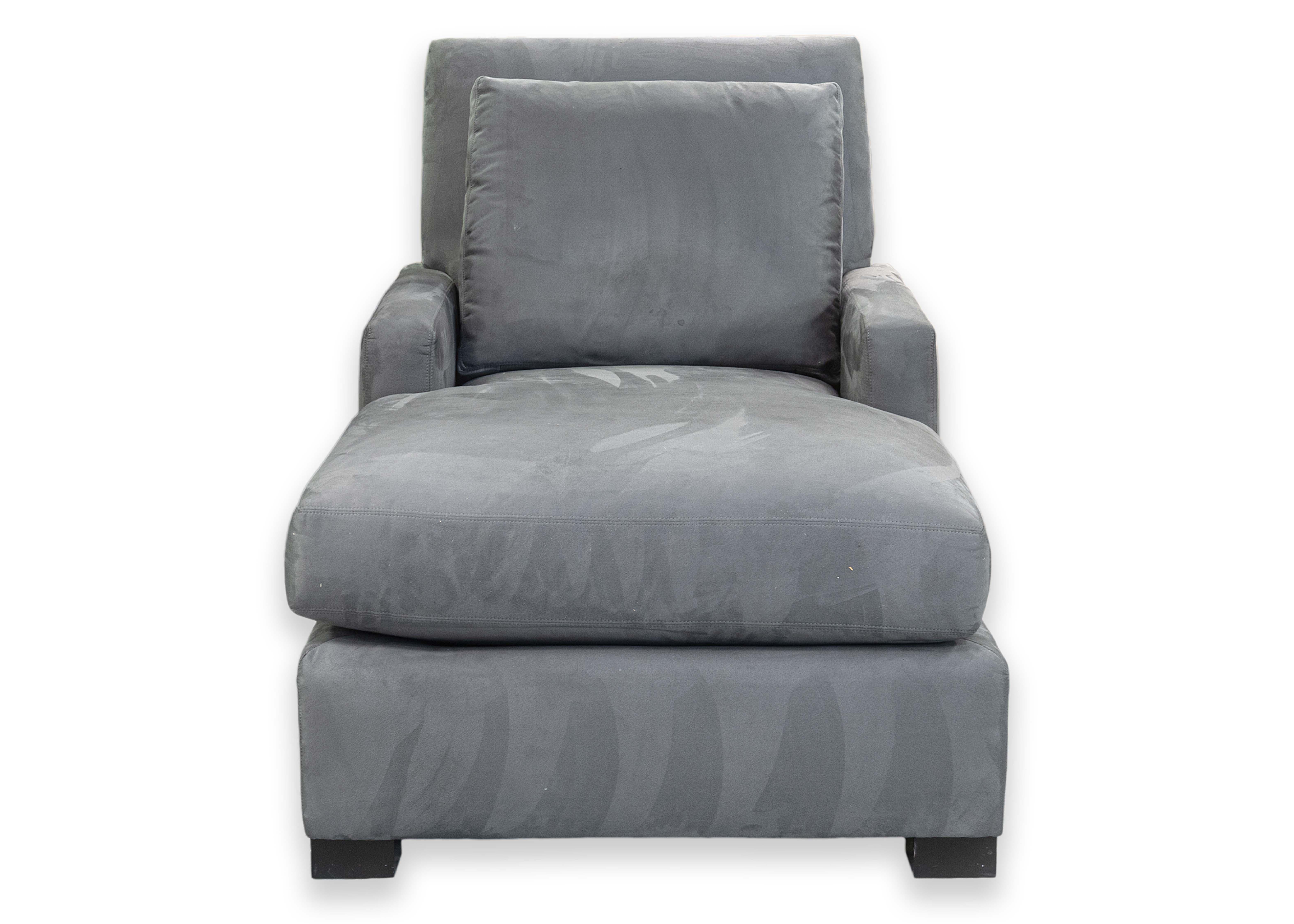 Contemporain Moderne Surdimensionné Gris Chaise Lounge Canapé Chaise Fauteuil en vente 5