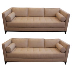 Contemporary Modern Pair of Interior Craft Sofas in Holly Hunt Fabric