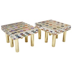 Contemporary Modern Pair of Italian Coffee Tables Designed by Superego Studio