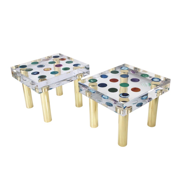 Contemporary Modern Pair of Italian Coffee Tables Designed by Superego Studio For Sale
