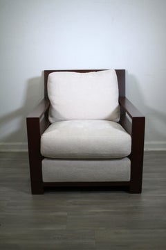 Contemporary Modern Pair of Ted Boerner Portrait Club Chairs