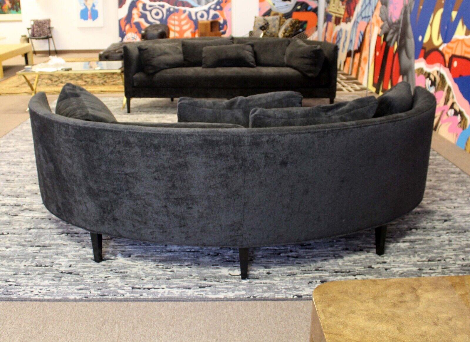 Late 20th Century Contemporary Modern Pair of Thayer Coggin Semi Circle Curved Sofas Banquettes