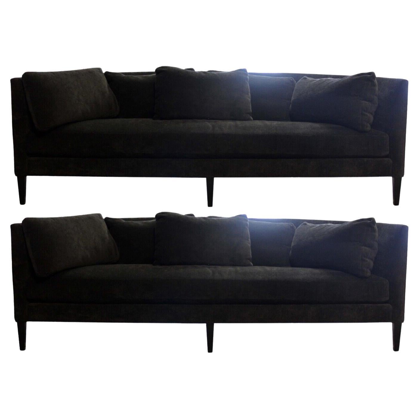 Contemporary Modern Pair of Thayer Coggin Semi Circle Curved Sofas Banquettes