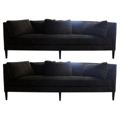 Contemporary Modern Pair of Thayer Coggin Semi Circle Curved Sofas Banquettes
