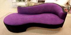 Contemporary Modern Purple Serpentine Cloud Sofas & Ottoman, Weiman