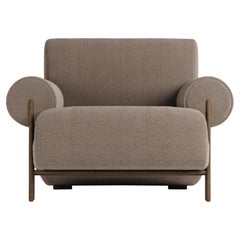 Sillón Moderno Contemporáneo Paloma en Bouclé Marrón by Collector