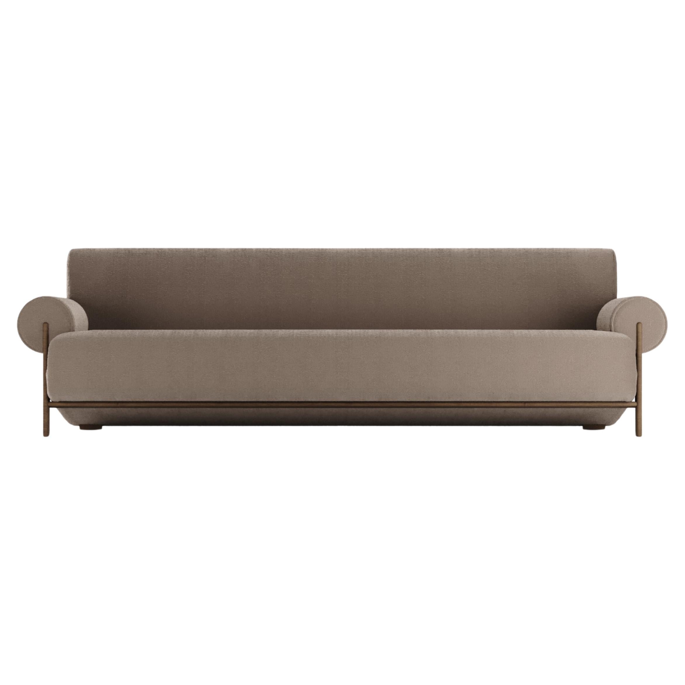 Contemporary Modern Paloma Sofa in Bouclé Brown by Collector