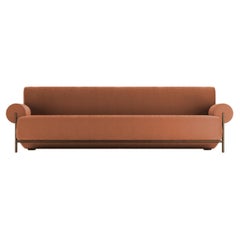 Contemporary Modern Paloma Sofa in Bouclé Burnt Orange by Collector