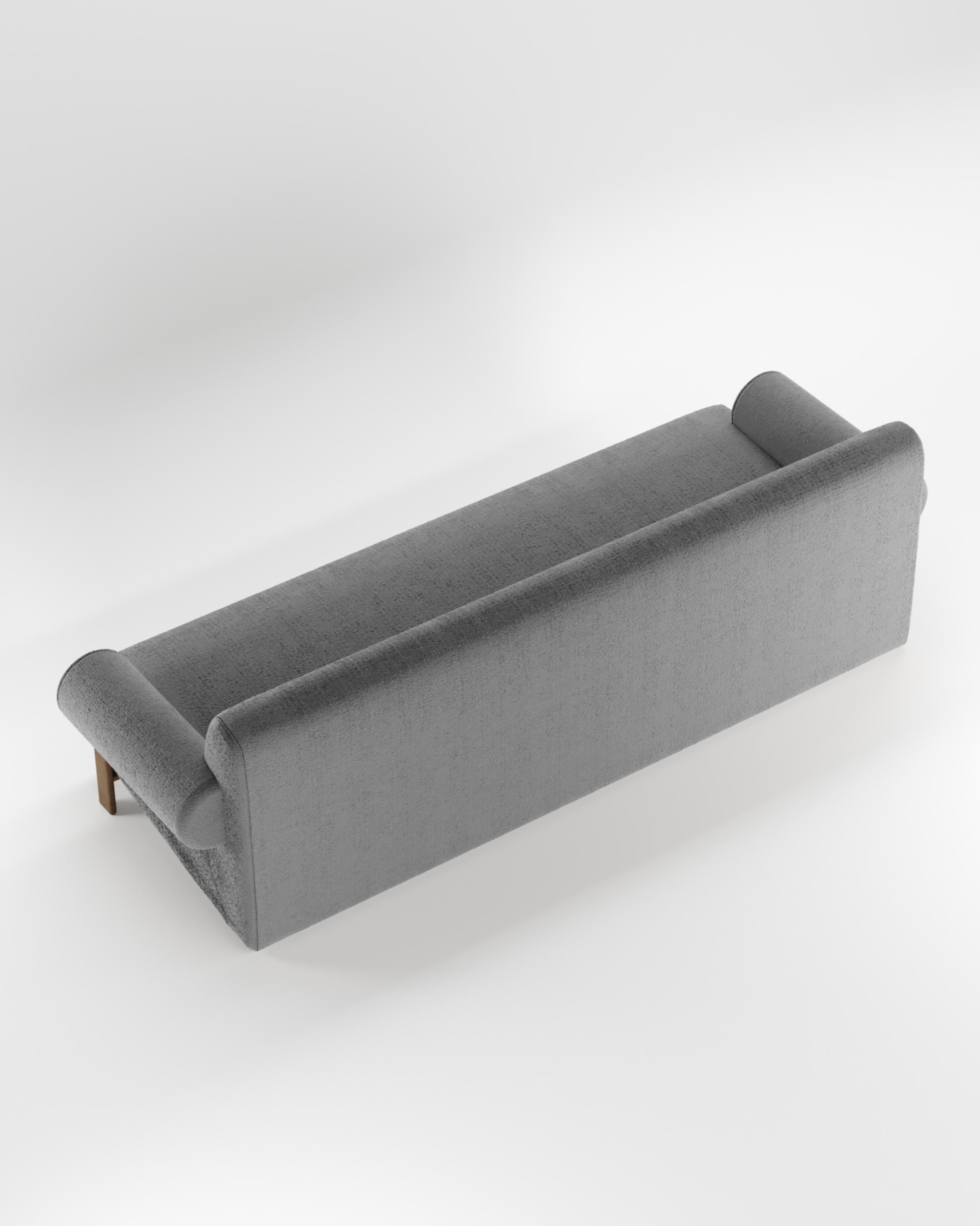Contemporary Modern Paloma Sofa in Bouclé Charcoal Grey by Collector In New Condition For Sale In Castelo da Maia, PT