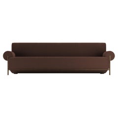 Contemporary Modern Paloma Sofa in Bouclé Dark Brown by Collector