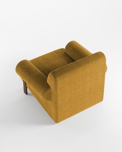 Contemporary Modern Paloma Armchair in Boucle Mustard by Collector
