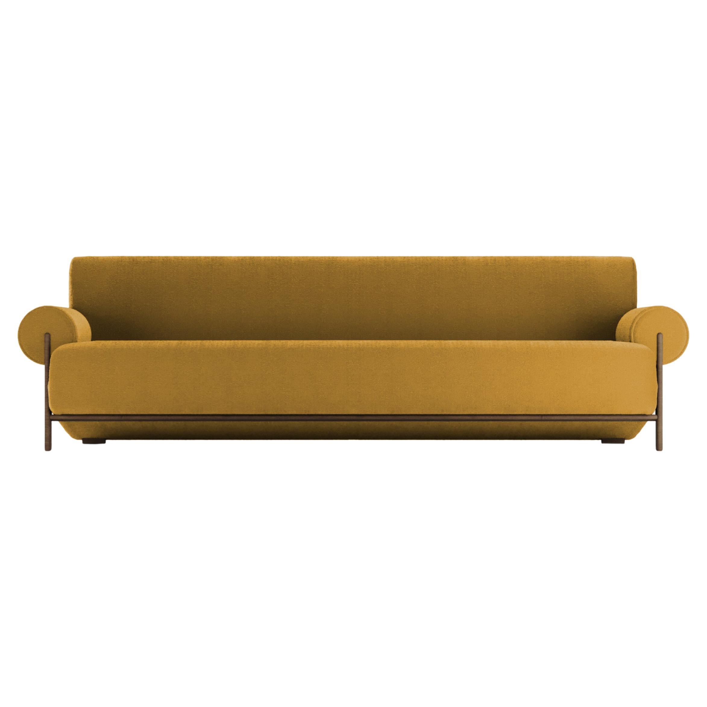 Contemporary Modern Paloma Sofa in Bouclé Mustard by Collector For Sale