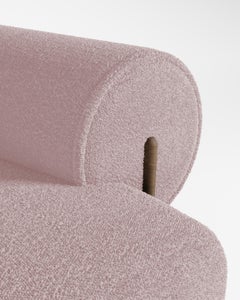 Contemporary Modern Paloma Armchair in Boucle Rose by Collector