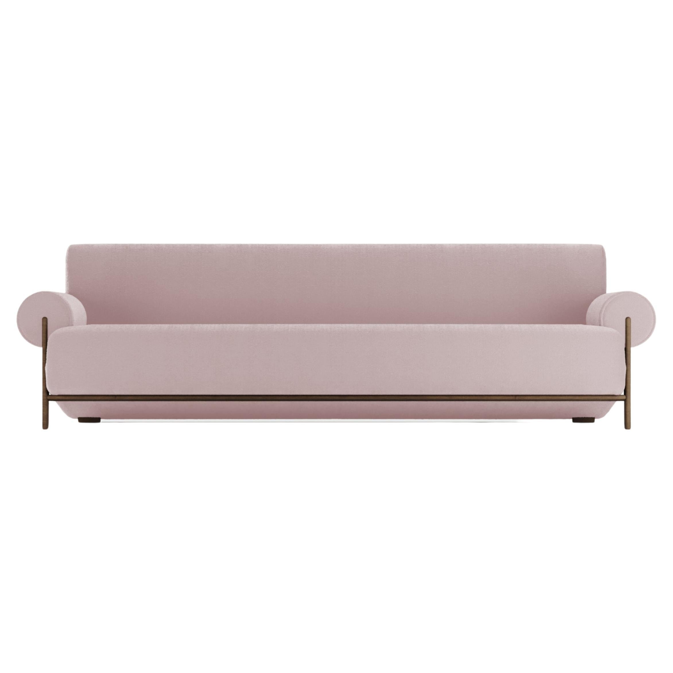 Contemporary Modern Paloma Sofa in Bouclé Rose by Collector For Sale