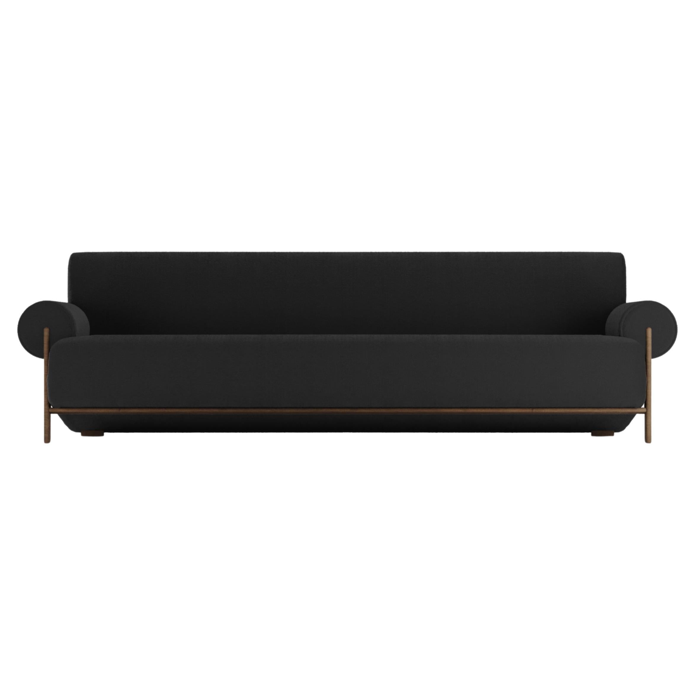 Contemporary Modern Paloma Sofa in Bouclé Black by Collector