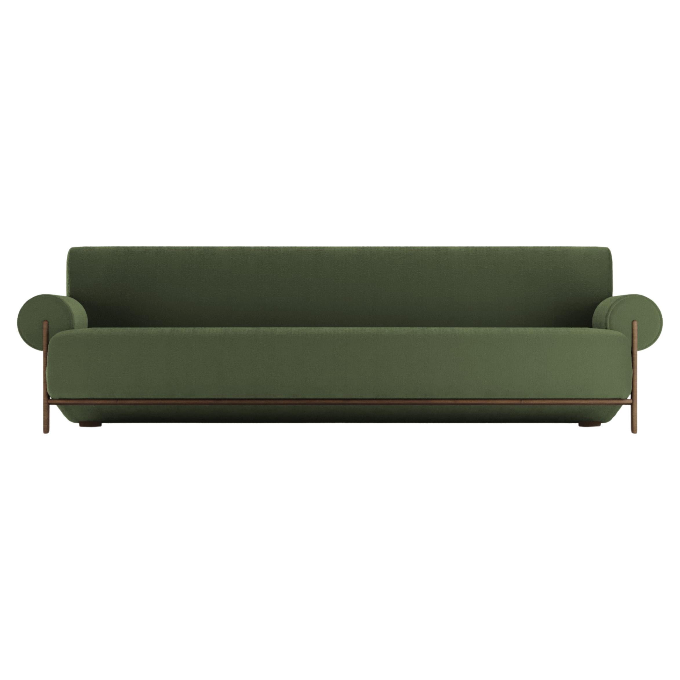 Contemporary Modern Paloma Sofa in Bouclé Green by Collector