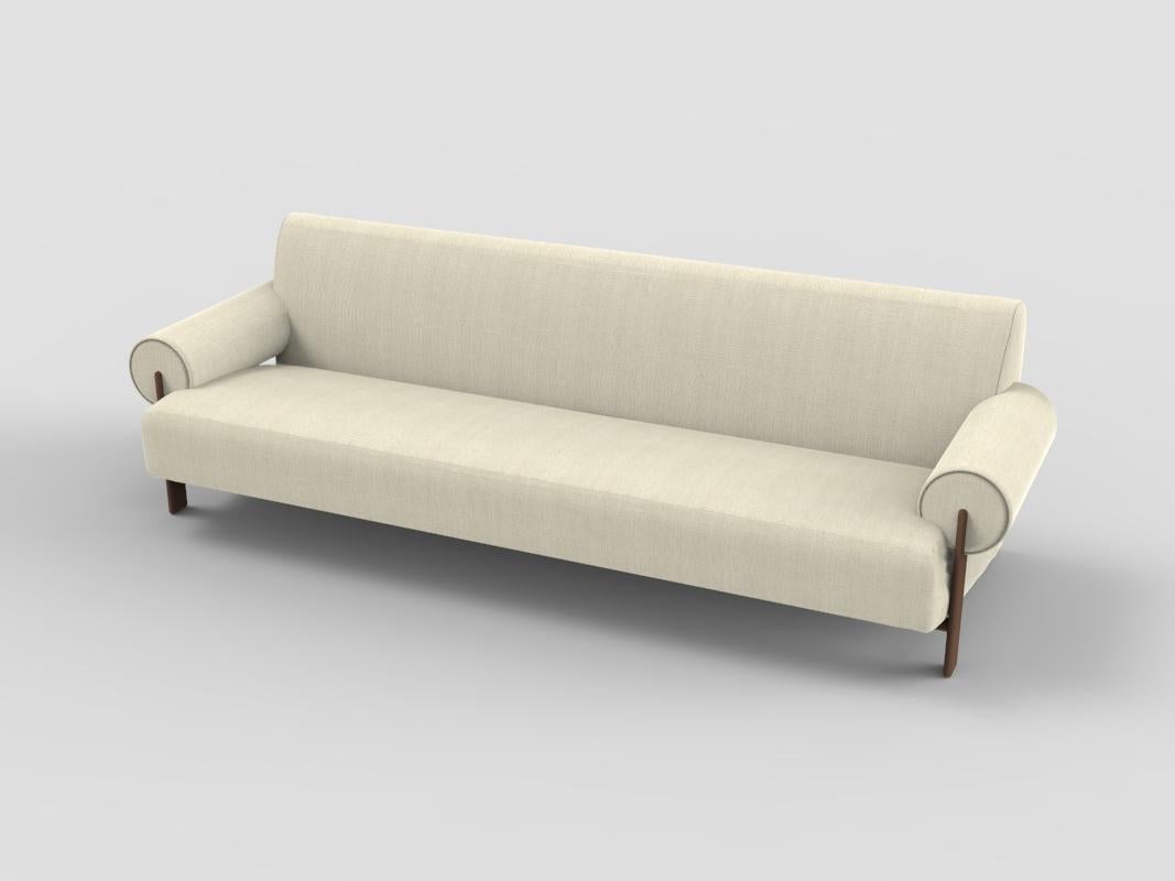 Underpinned by a Minimalist and sophistication aesthetic of clean lines.

Paloma Sofa designed by Bernhardt & Vella for Collector Studio.

Dimension:
W 240cm 95”
D 85cm 33.5”
H 72cm 28”
SH 40 cm 15,7”

Product Features
Structure in Solid Oak wood.