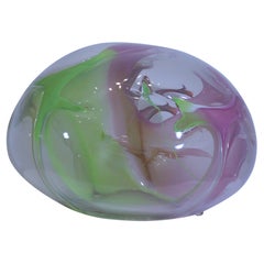 Contemporary Modern Peter Bramhall Signed Glass Sculpture