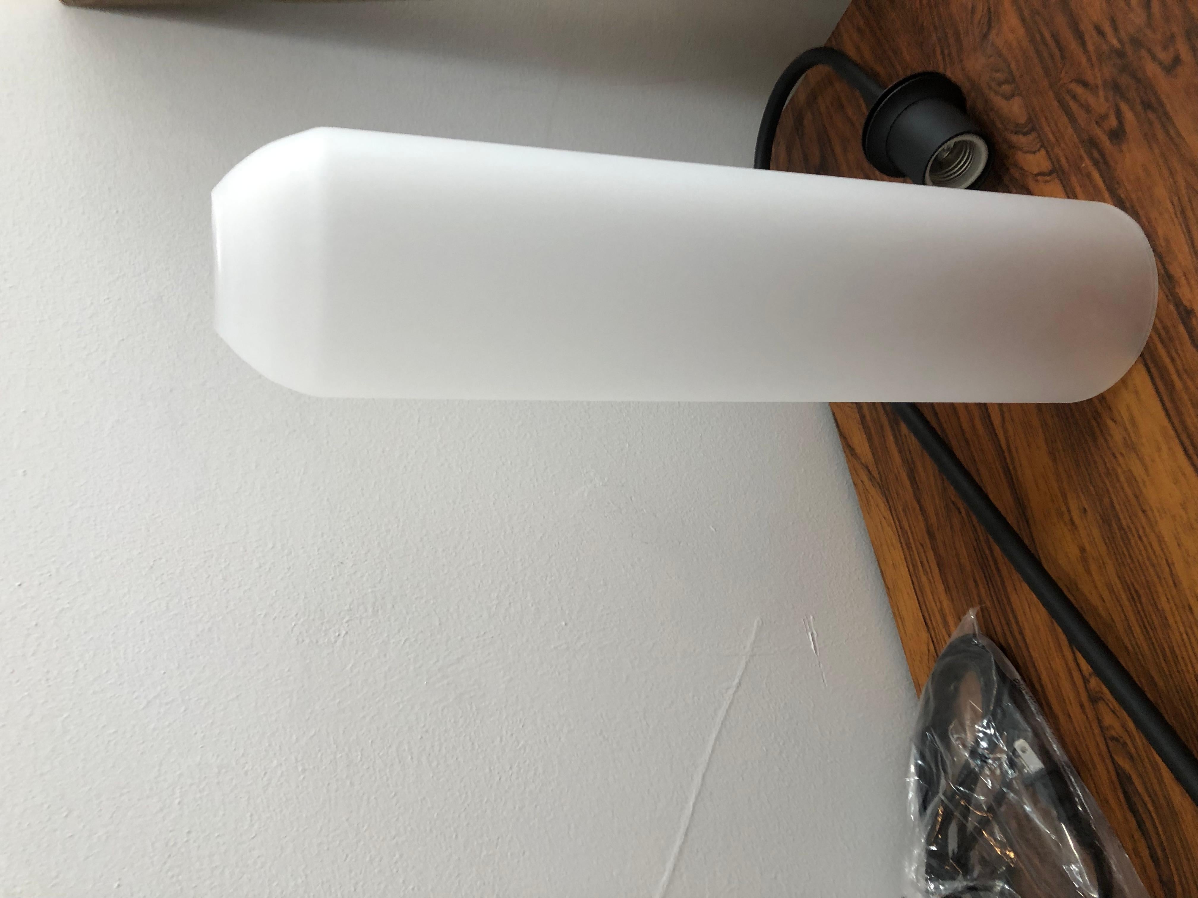 Contemporary Modern Plug in Glass and Metal Wall Sconce 3