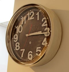 Contemporary Modern Pop Art Peter Pepper 330 Chrome Wall Clock, 1980