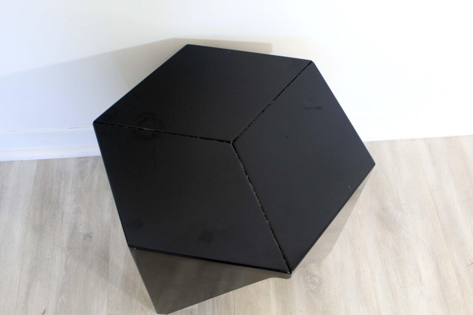 Contemporary Modern Prismatic Black Side Metal Table by Vitra In Good Condition In Keego Harbor, MI