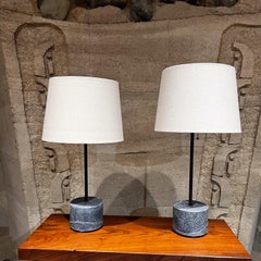 Contemporary Modern Raw Marble Gray Table Lamps by Pablo Romo design