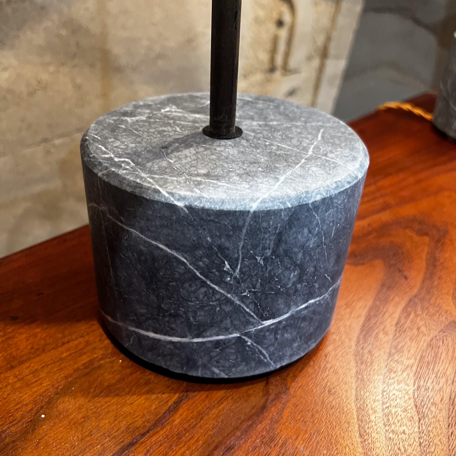 Contemporary Modern Raw Marble Gray Table Lamps by Pablo Romo design In Good Condition For Sale In Chula Vista, CA