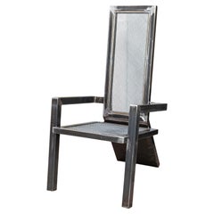 Vintage Contemporary Modern Raw Metal Full Size Chair Sculpture by Cranbrook Artist