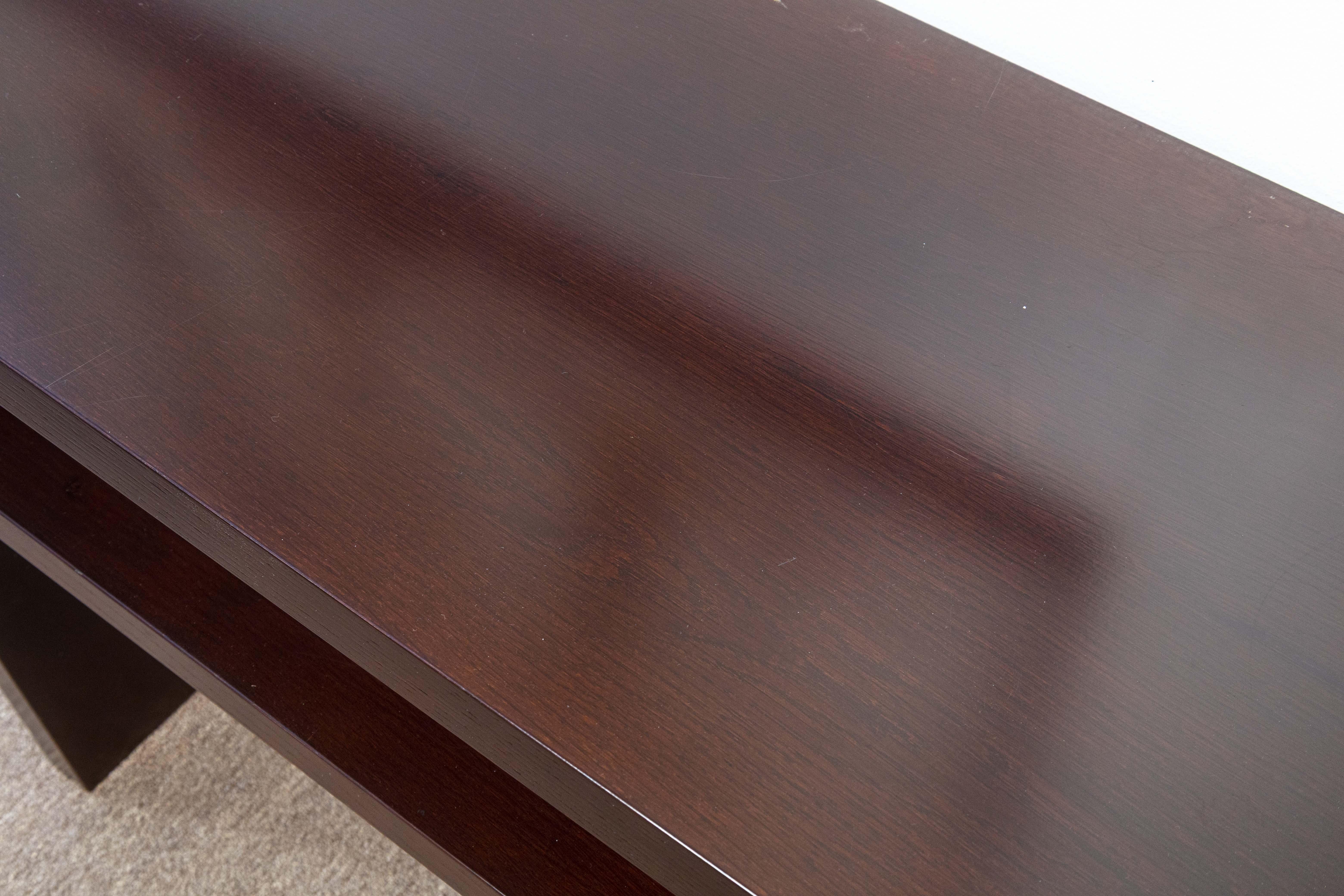 Sconosciuto Contemporary Modern Rectangular Maroon Wood Console Table in vendita