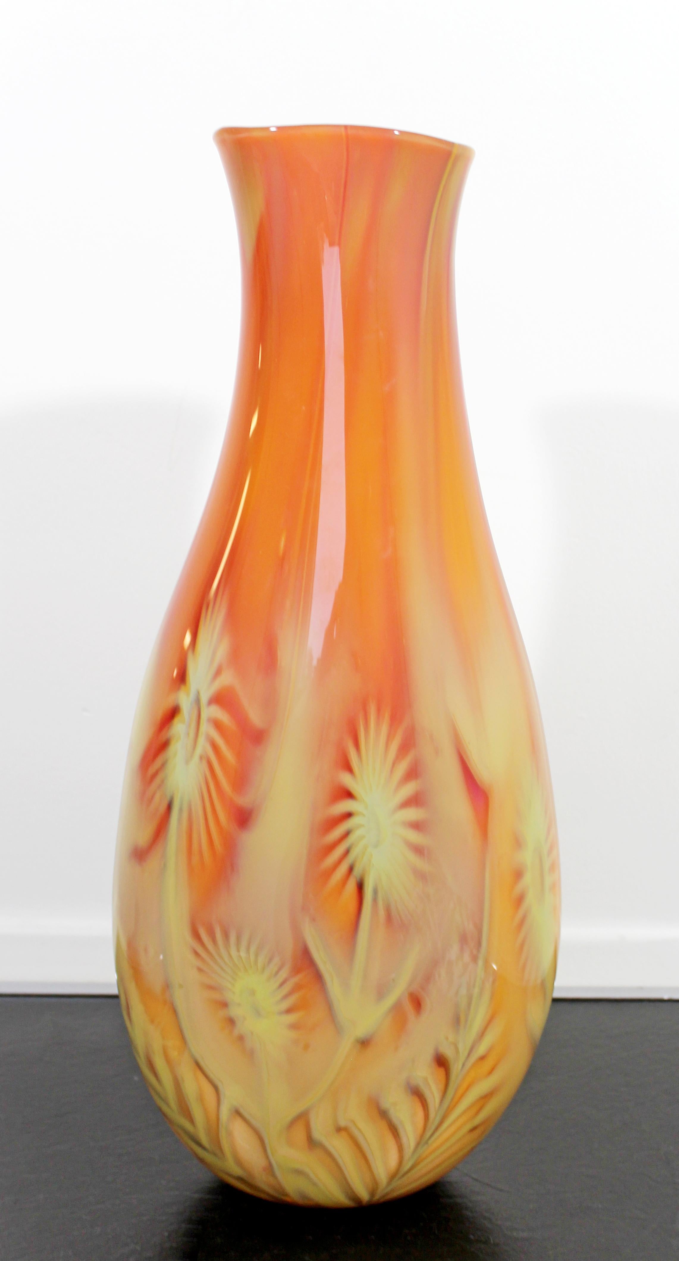 Blown Glass Contemporary Modern Renato Foti Signed Glass Art Sculpture Vase, Italy, 2000s