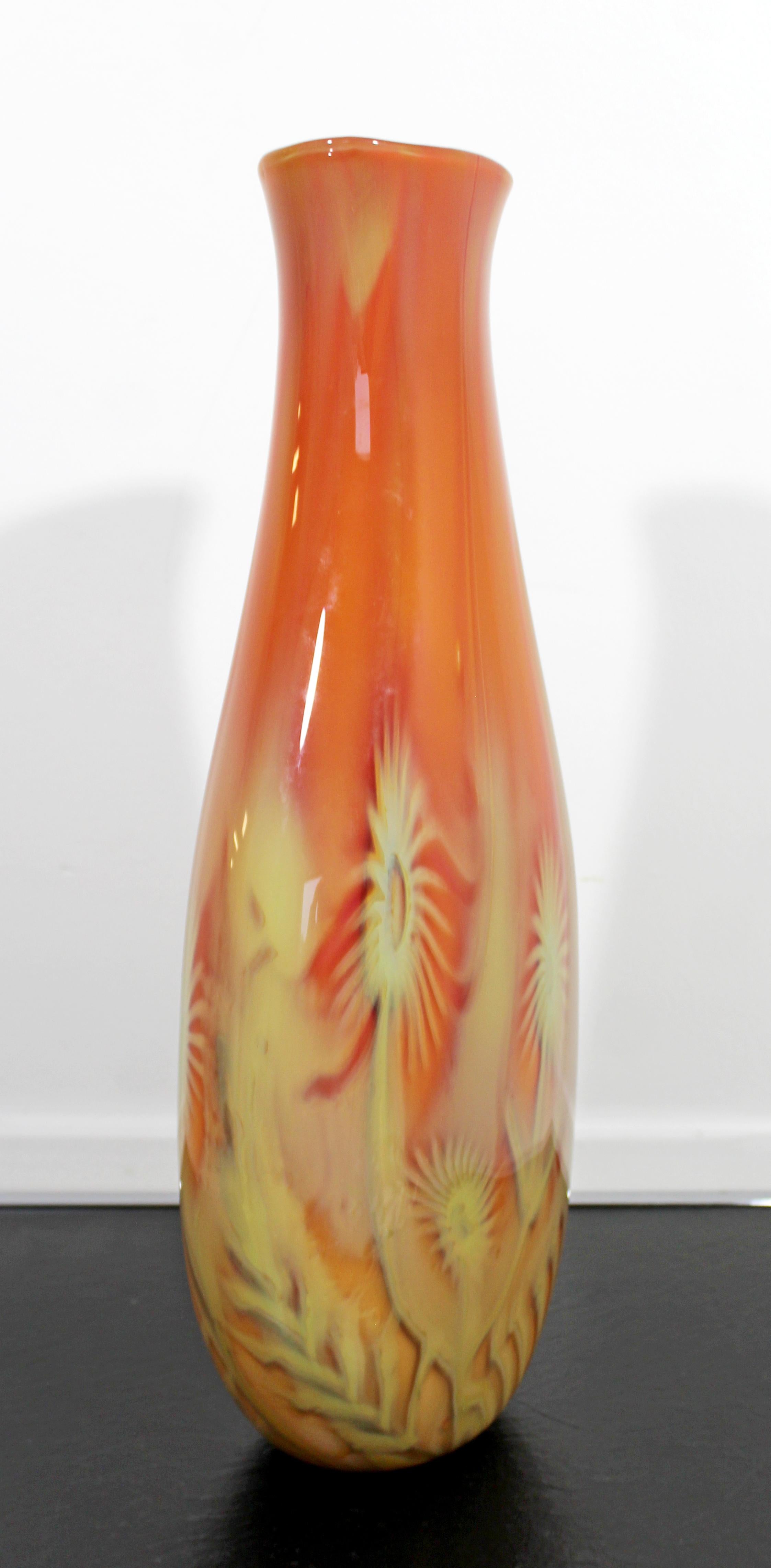 Contemporary Modern Renato Foti Signed Glass Art Sculpture Vase, Italy, 2000s 1