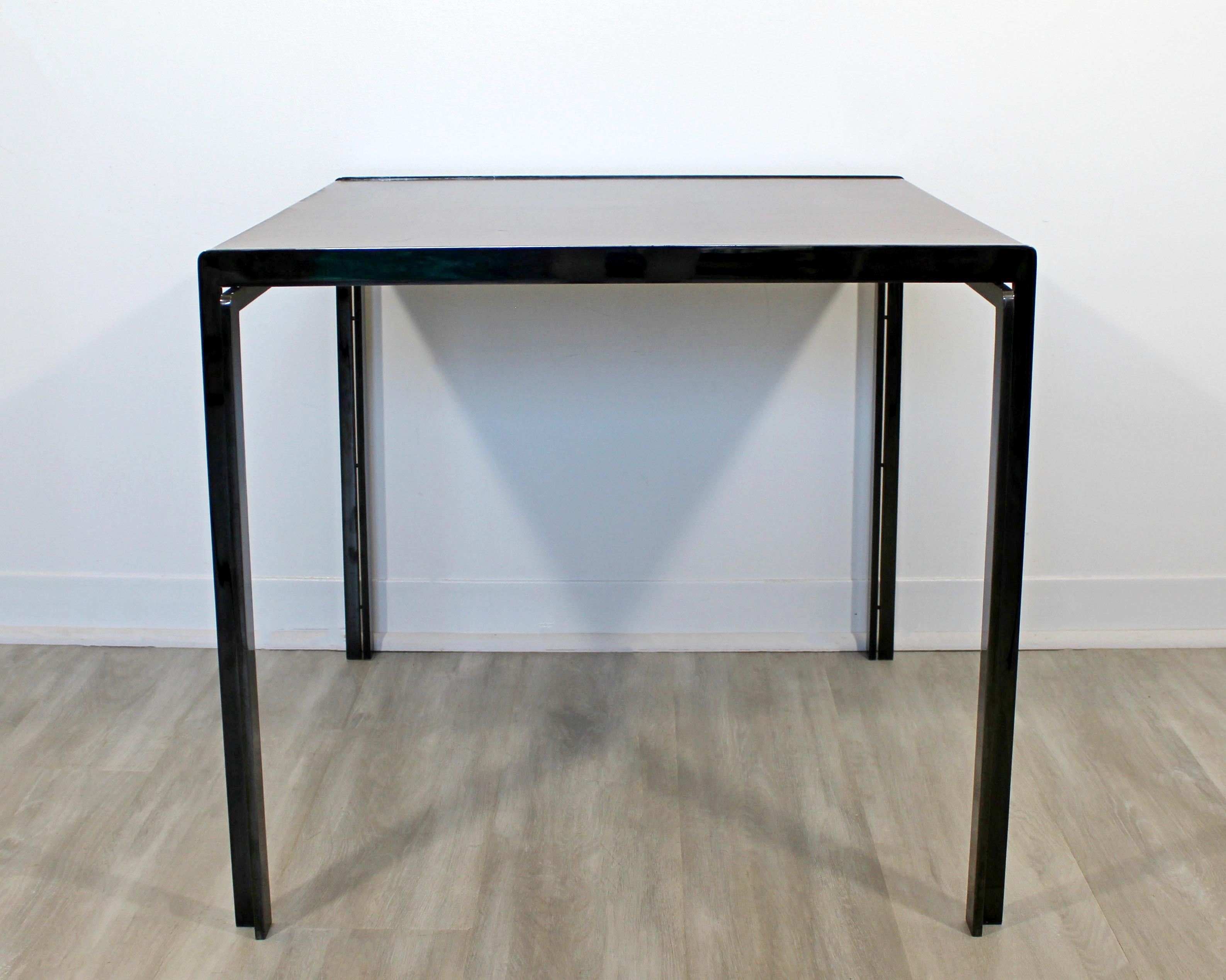Late 20th Century Contemporary Modern Richard Schultz Knoll Corner Accent Side Table Gunmetal