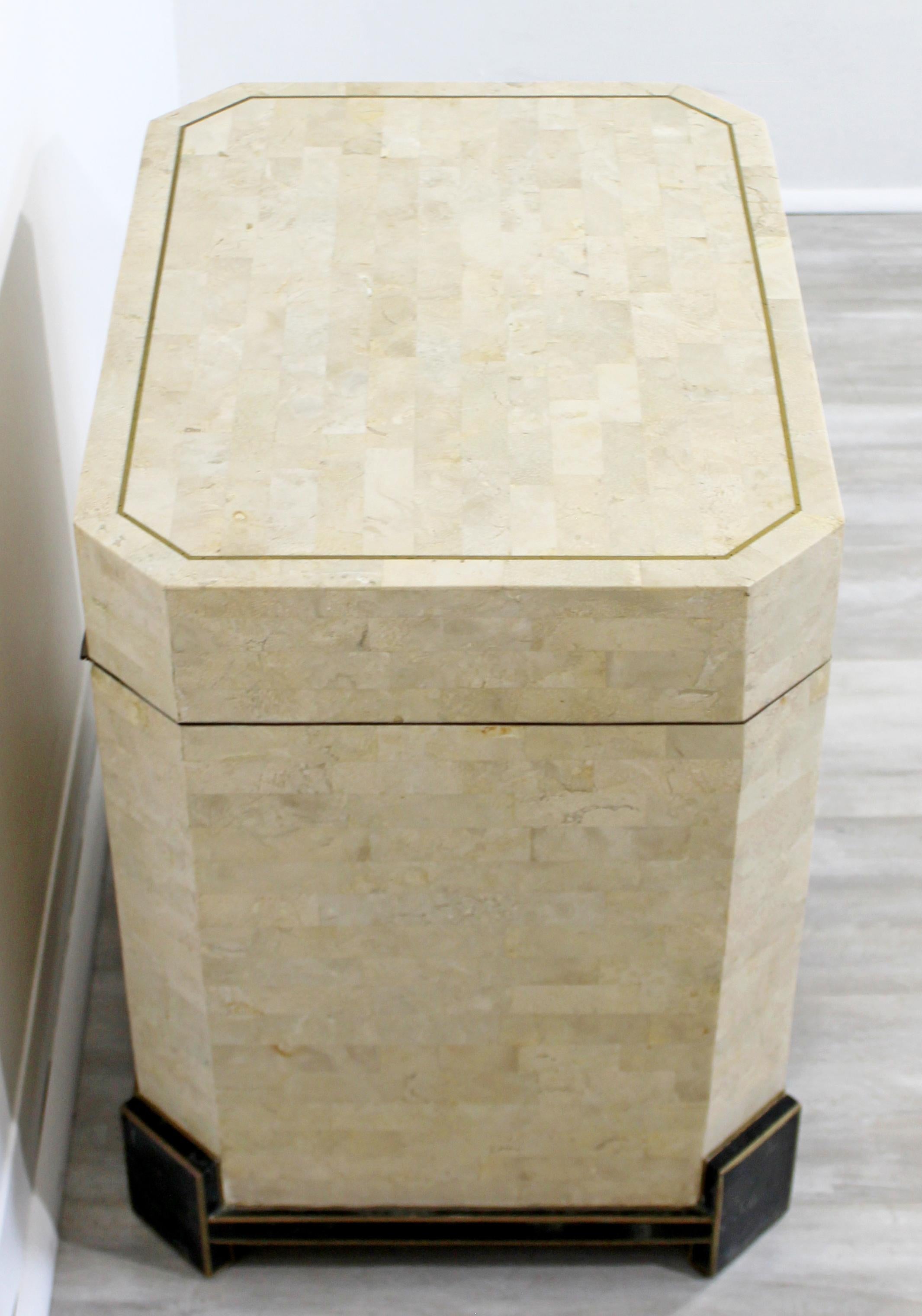Late 20th Century Contemporary Modern Robert Marcius Casa Bique Tessellated Fossil Stone Chest