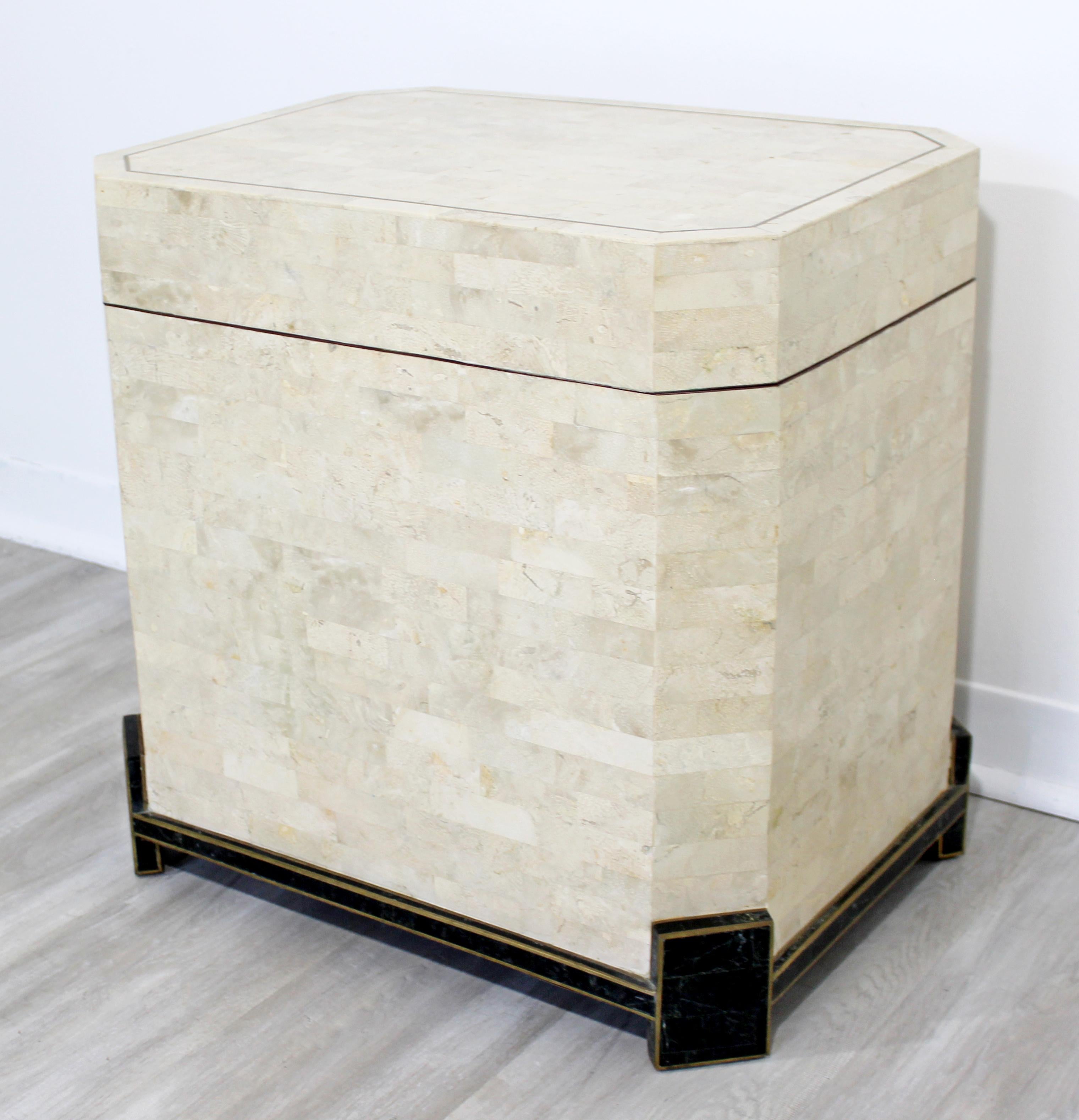Contemporary Modern Robert Marcius Casa Bique Tessellated Fossil Stone Chest 1