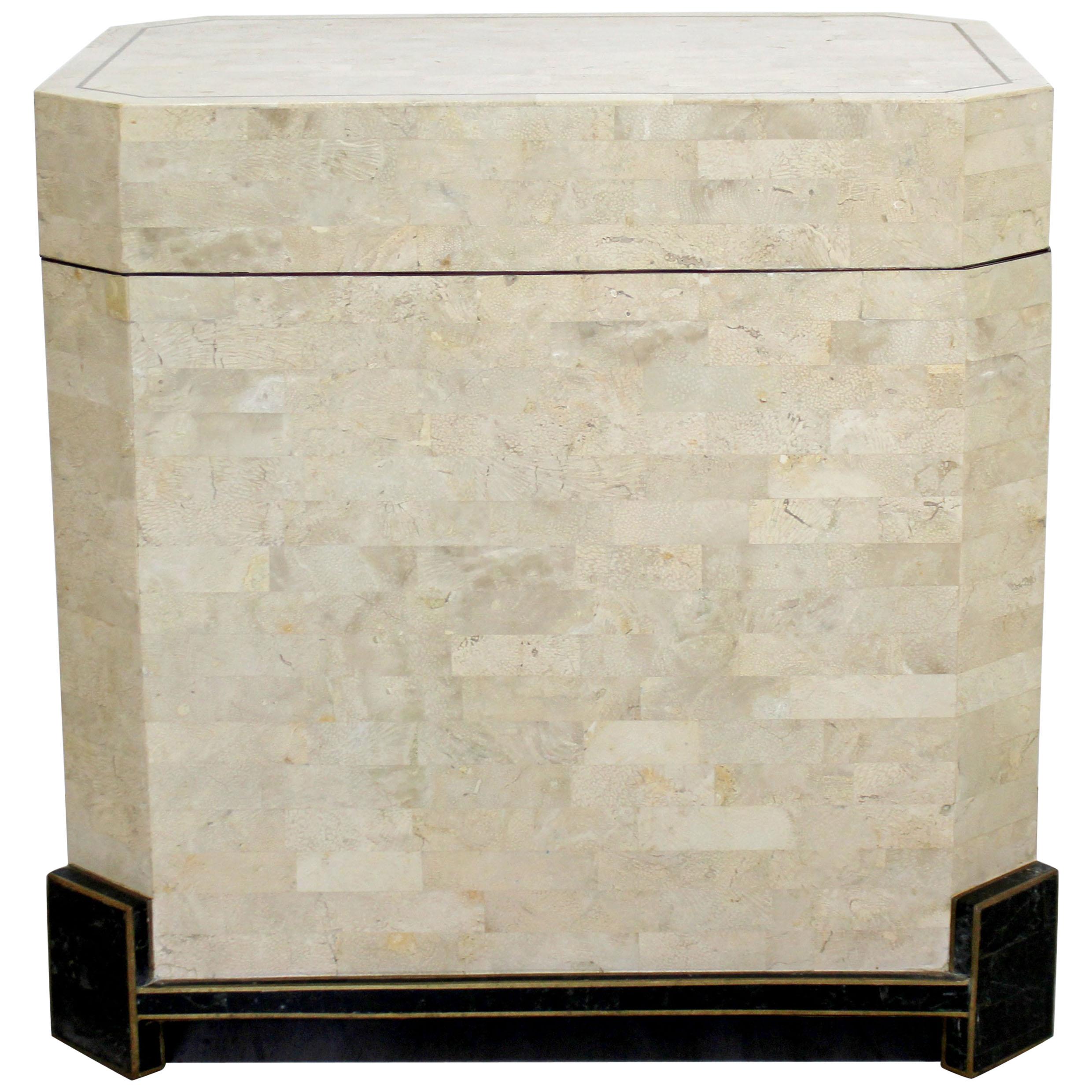 Contemporary Modern Robert Marcius Casa Bique Tessellated Fossil Stone Chest