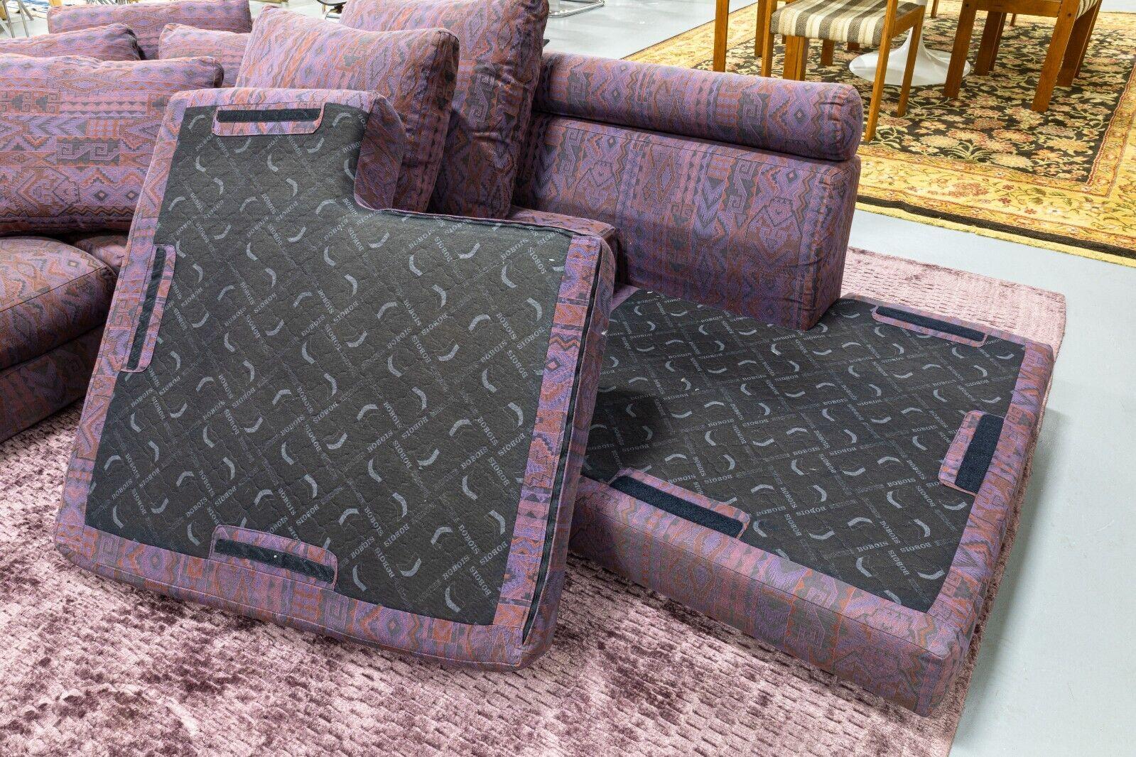 Contemporary Modern Roche Bobois Purple Two Piece Sofa Sectional 4