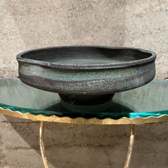 Jardinière ronde contemporaine moderne poterie d'art architecturale