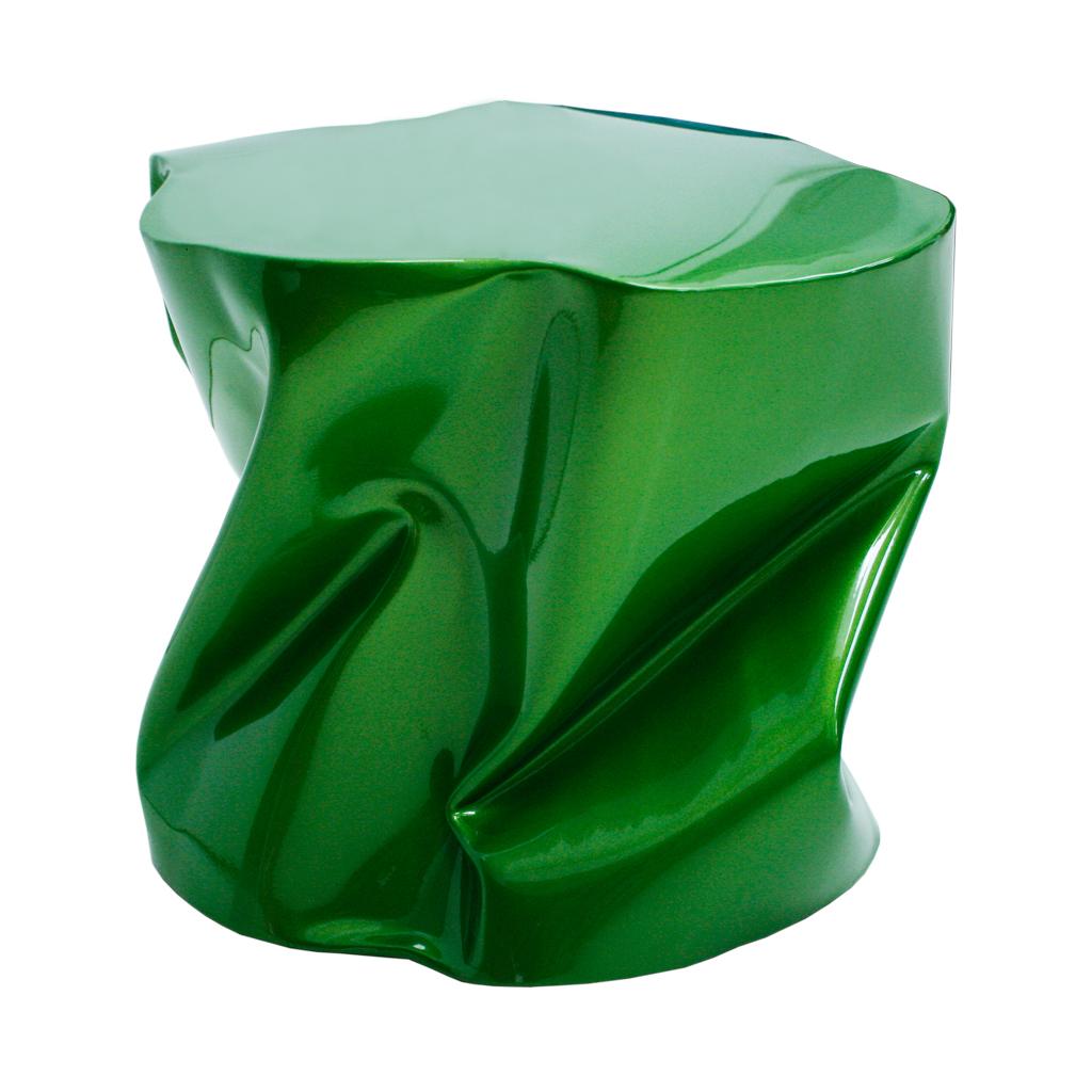 Contemporary sculptural seat, side table. Structure made of lacquered metal. Unique piece.
There are more colors and shapes available.