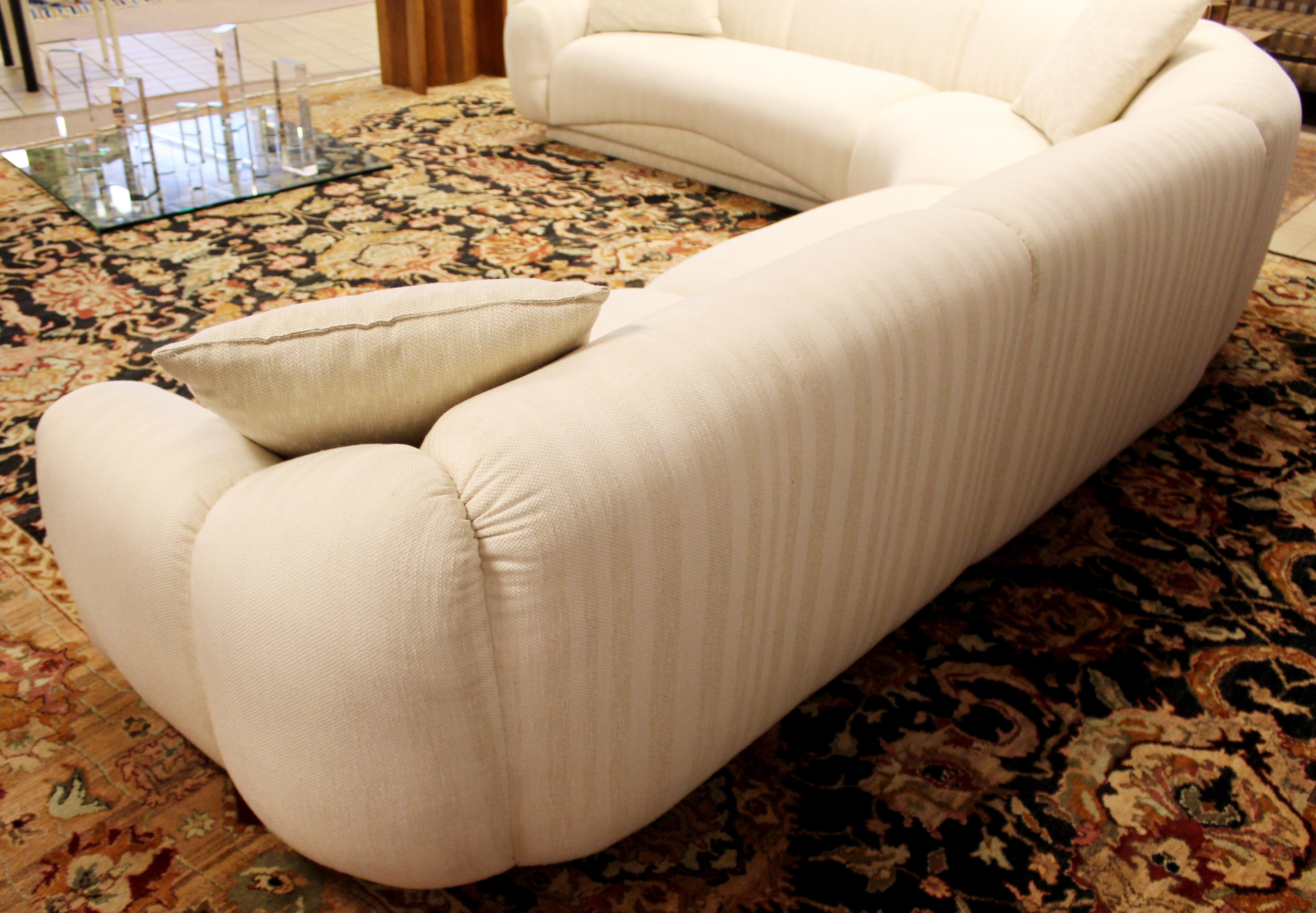 Contemporary Modern Sculptural Serpentine Sofa Sectional Kagan Style 1980s In Good Condition In Keego Harbor, MI