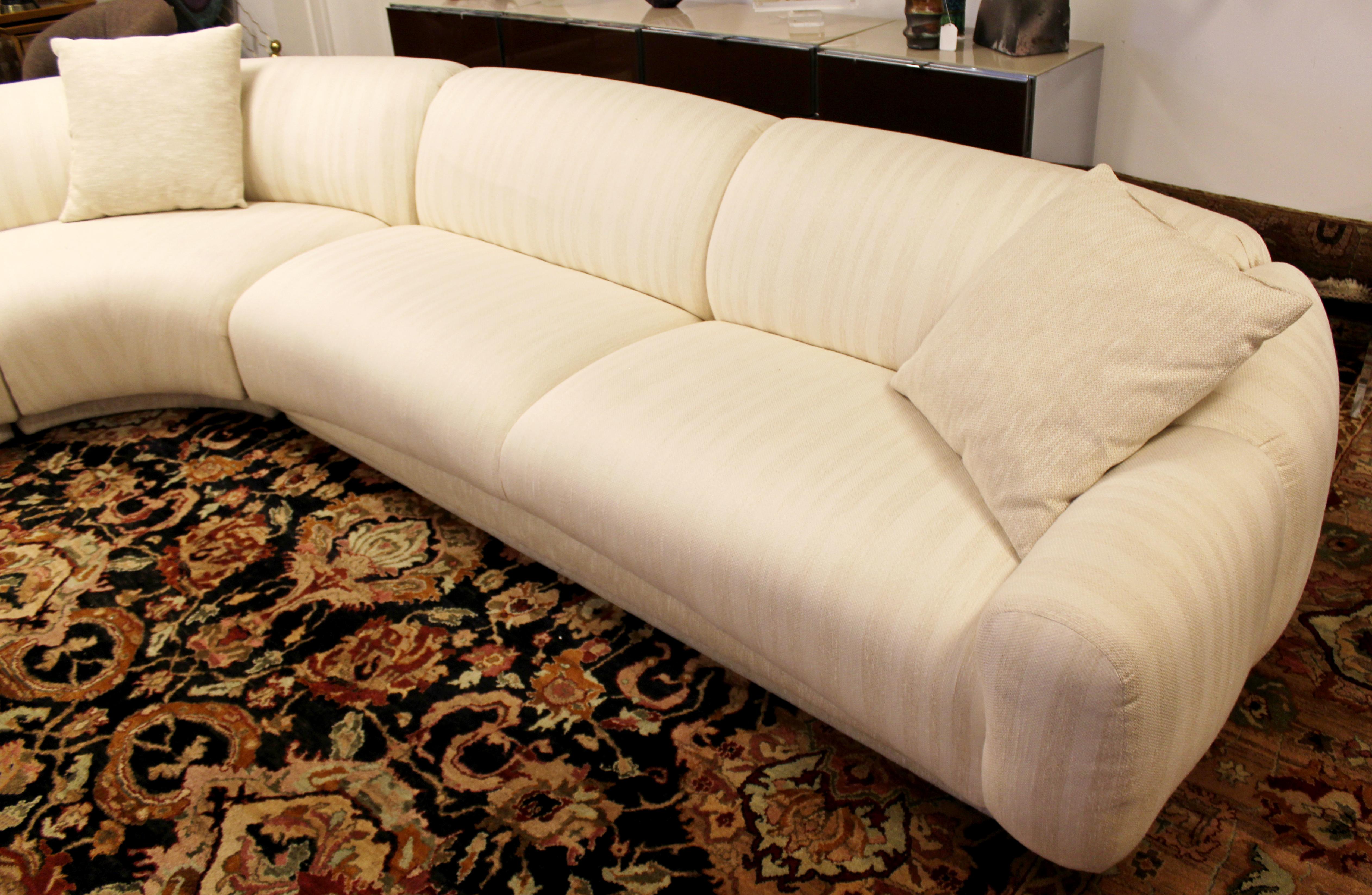 Late 20th Century Contemporary Modern Sculptural Serpentine Sofa Sectional Kagan Style 1980s