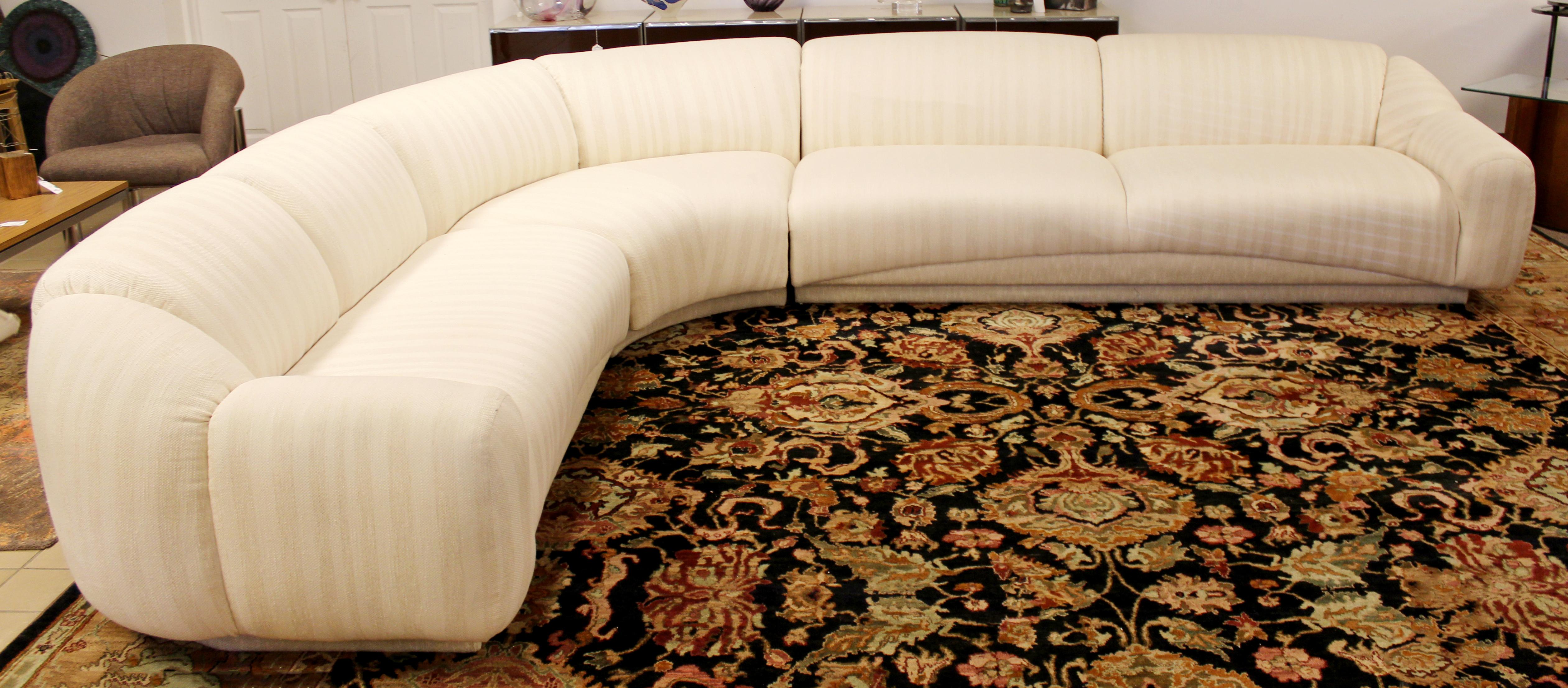 Contemporary Modern Sculptural Serpentine Sofa Sectional Kagan Style 1980s 1