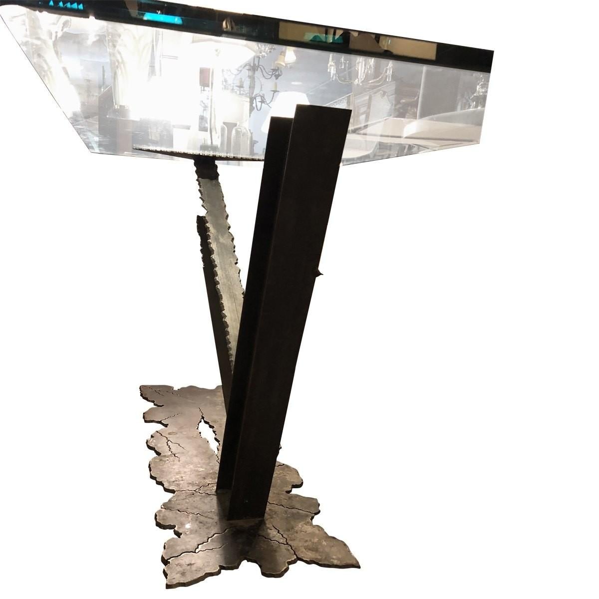 Contemporary Modern Sculptural Studio Console Table, 21st Century In Excellent Condition For Sale In Pasadena, CA