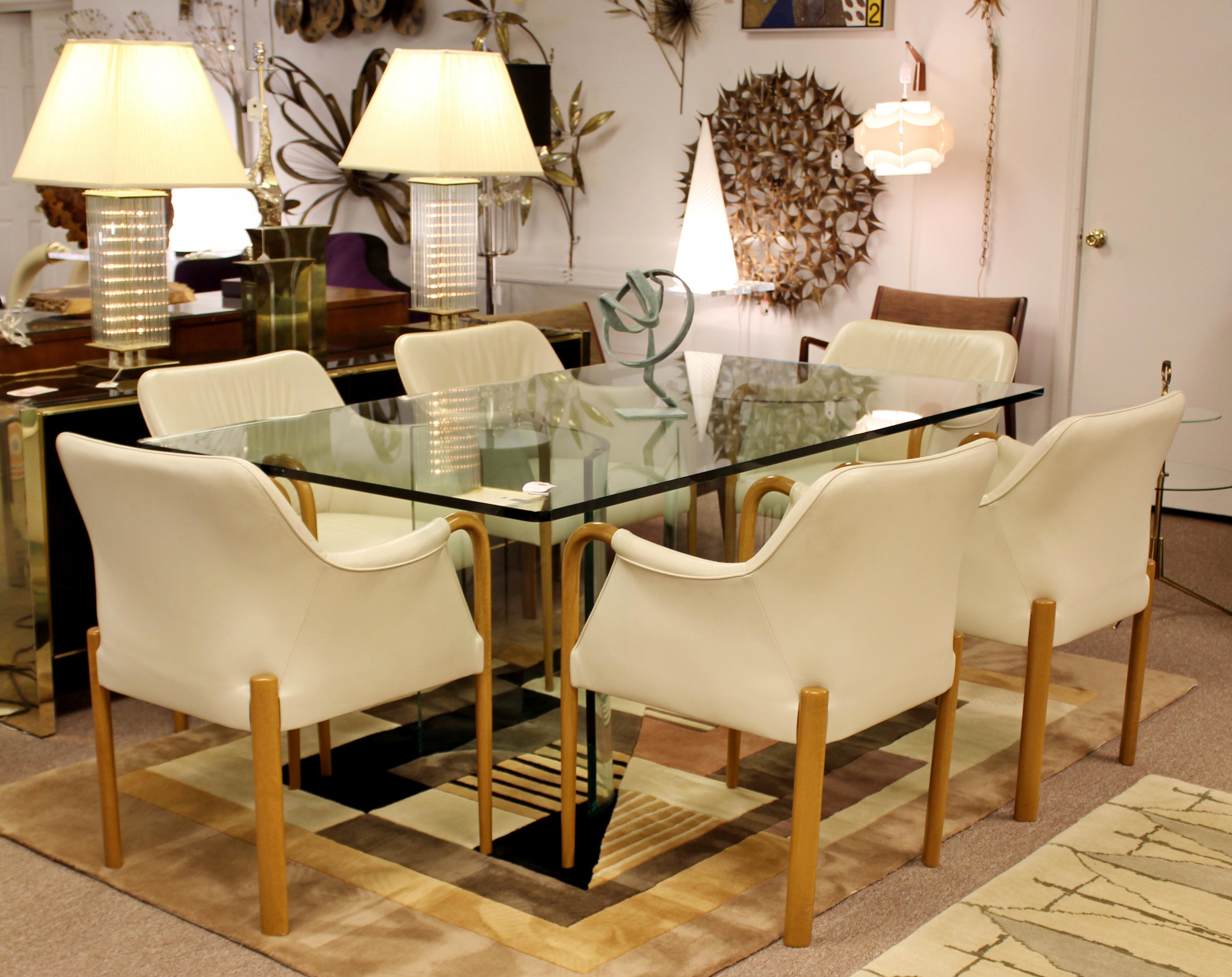Contemporary Modern Set 8 Giorgetti Progetti Style Italian Wood Dining Armchairs 1