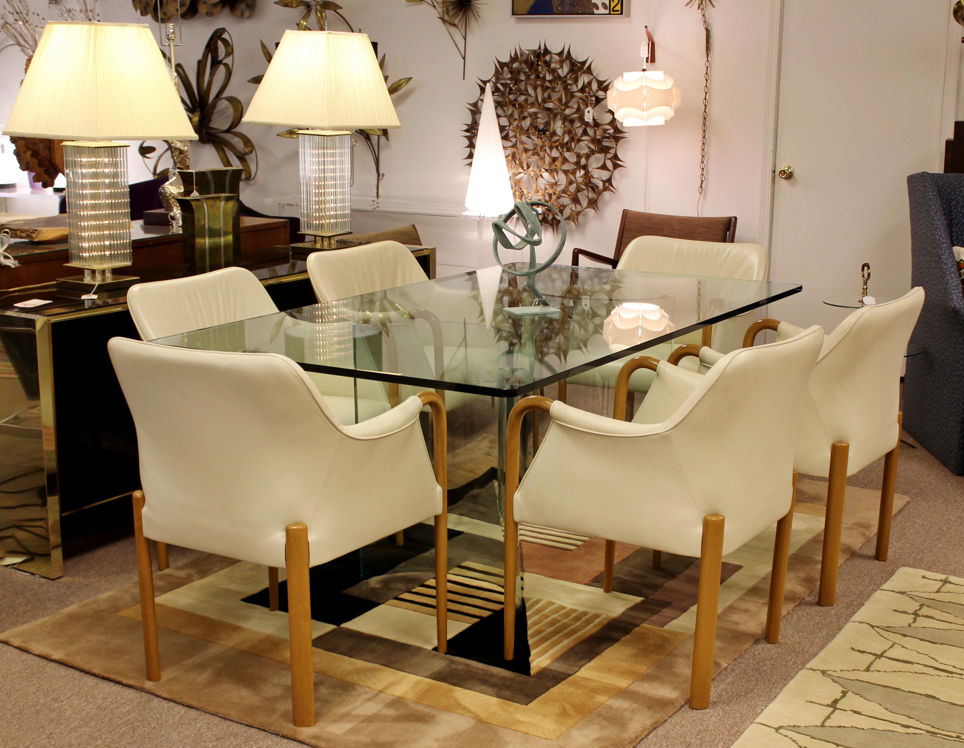 Contemporary Modern Set 8 Giorgetti Progetti Style Italian Wood Dining Armchairs 2