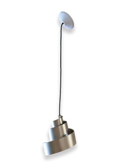 Contemporary Modern Set of 3 Ron Rezek Metal Swirl Pendant Lights